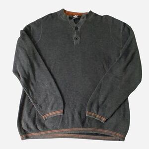 Harley-Davidson Men's Grey quarter button sweater